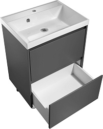 Stella Polare Тумба под раковину Борнео 70 Люкс графит матовый – фотография-3